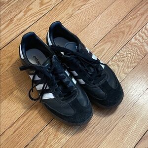 Kids Adidas Samba Black and White Sneakers, Size 4